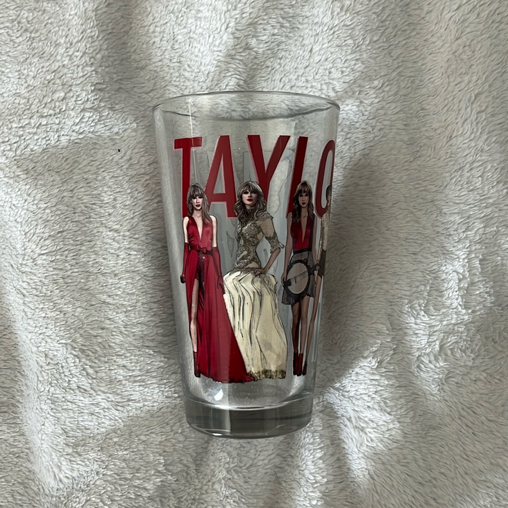 Official Taylor Swift Red Era Glass Cup